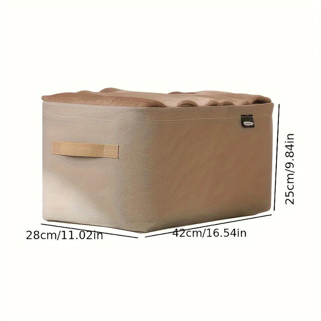 Kit 3 Organizadores Dobráveis p/ Roupas – Cinza ou Caqui