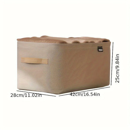 Kit 3 Organizadores Dobráveis p/ Roupas – Cinza ou Caqui